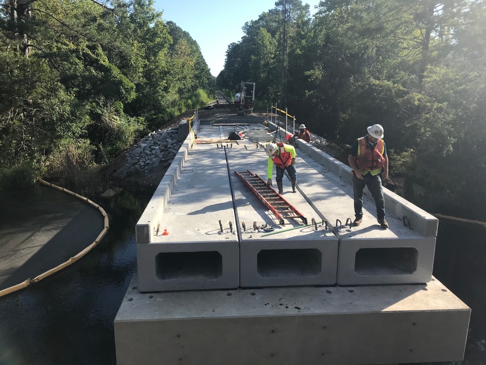 Railroad trestle repairs