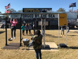 The Navy “Nimitz” Virtural Reality Experience tour visits Germantown High School.