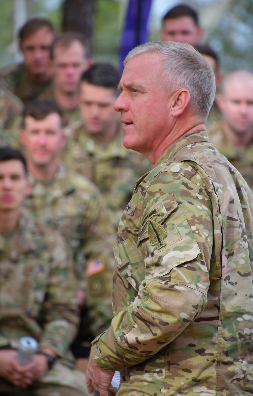 USASOC Commander addresses members of the SORB