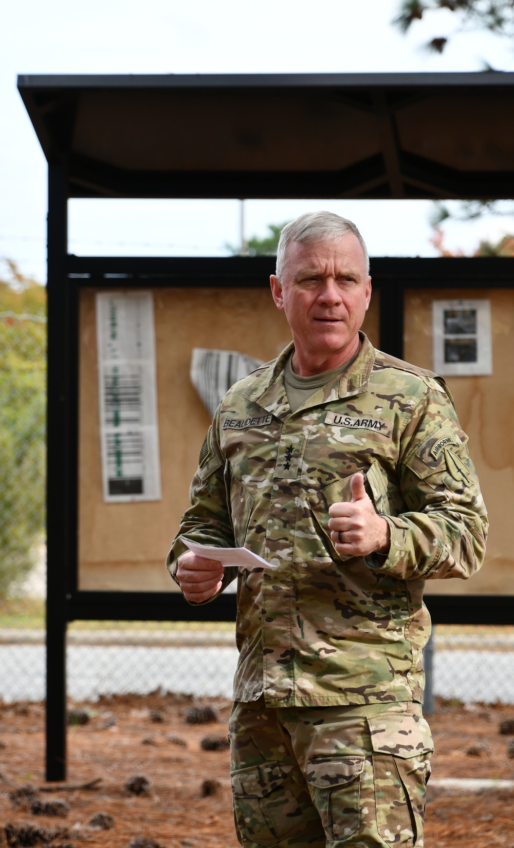 USASOC Commander addresses members of the SORB