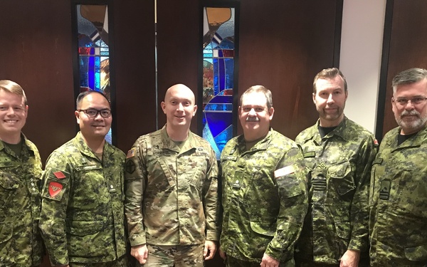 US Army Civil Affairs and Canadian Chaplains Share Ideas During Joint Event