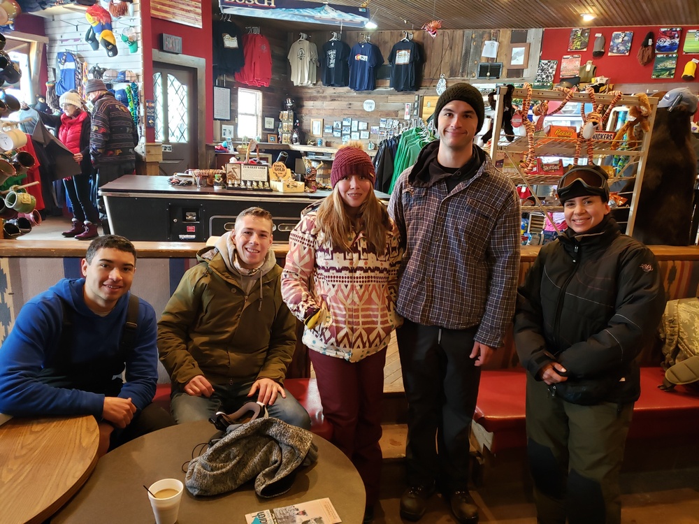 Airmen ride snowmobiles at Monarch mountain