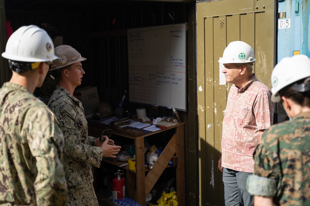 U.S. Ambassador to the Federated States of Micronesia visit U.S. Navy Seabees deployed with NMCB-5’s Detail Pohnpei