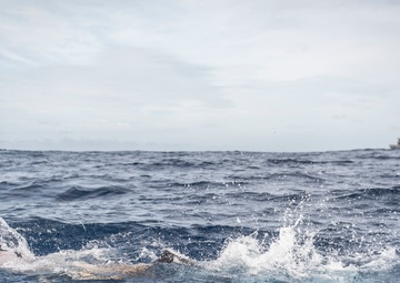 Sailors Assigned to USS Milius (DDG 69) Conduct Man-Overboard Training from RHIB