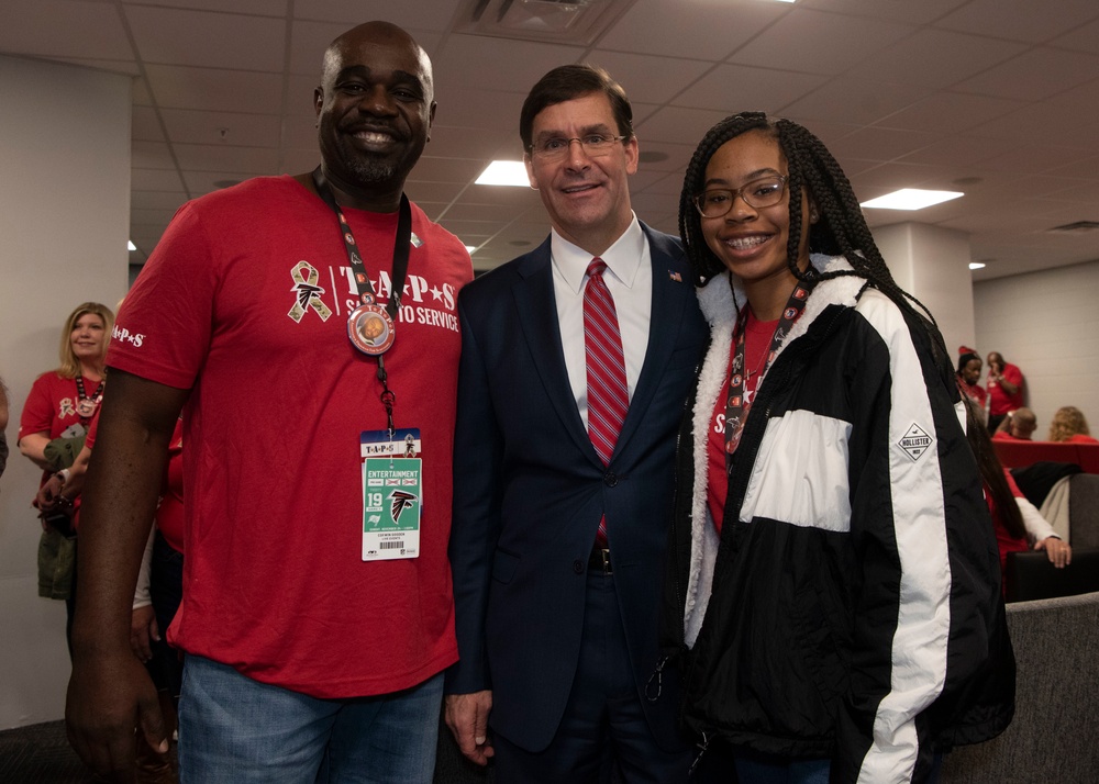 Esper Meets With Gold Star Families at Salute to Service NFL Game