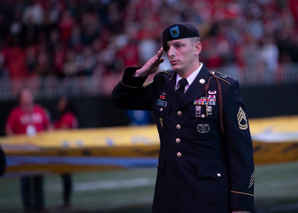 Esper Attends Salute to Service NFL Game