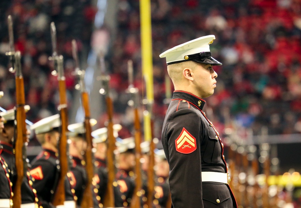 Silent Drill Platoon Performs During Atlanta Falcons vs. Tampa Bay Buccaneers Halftime Show