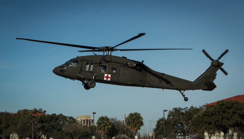 The U.S. Army Medical Department Center and School invited the media to a demonstration of a real world MEDEVAC mission.