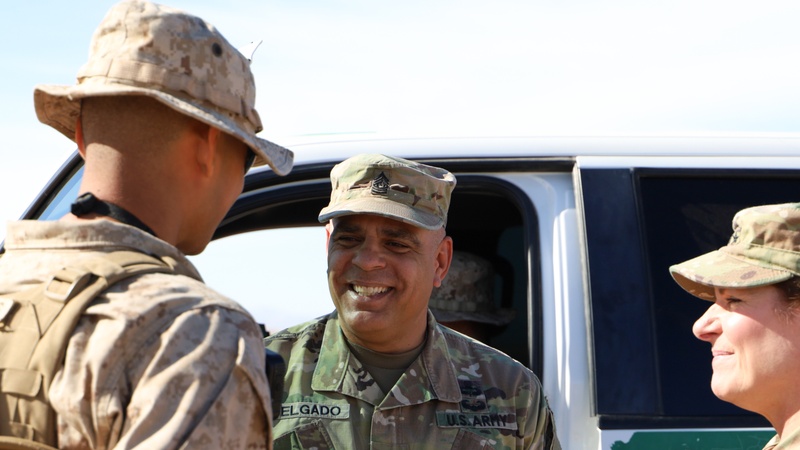 JFLCC Command Team Visits Service Members Working Along U.S. Southern Border