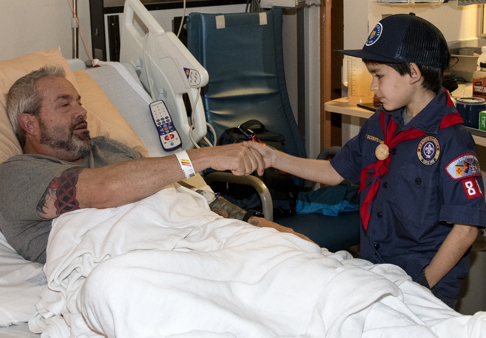 Local Cub Scout Pack brings joy to Veterans