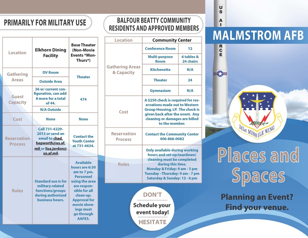 Places and Spaces Trifold - outside