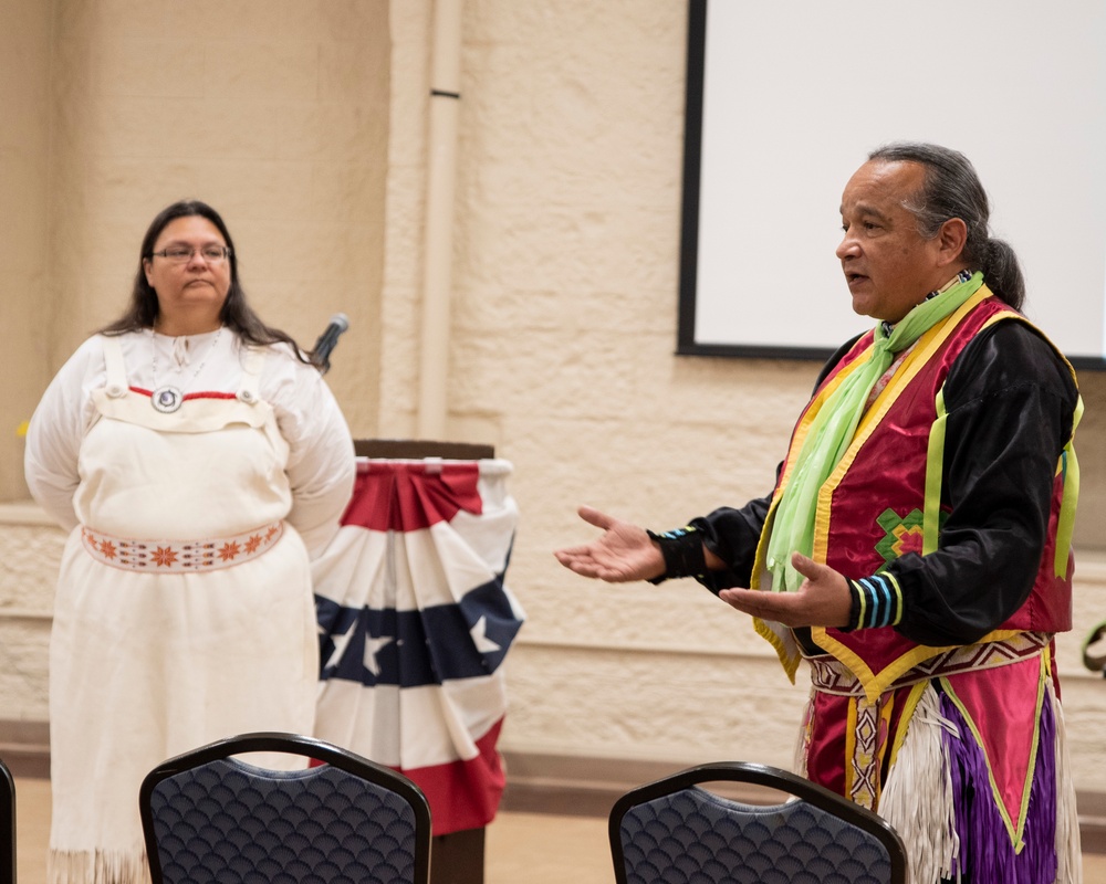 Bekaadiziikwe (Quiet Woman) shares Ojibwa heritage at RIA Observance