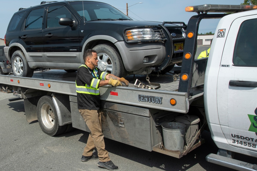 Abandoned and illegally parked vehicles on JBER are towed