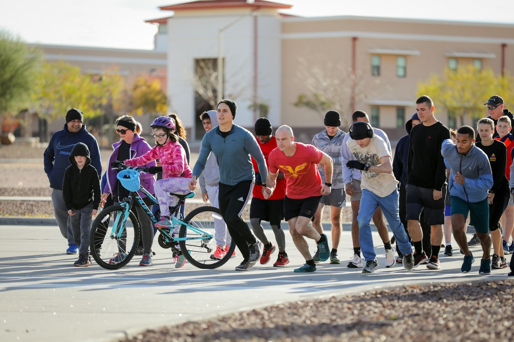 Families celebrate during Gladiator Gallop