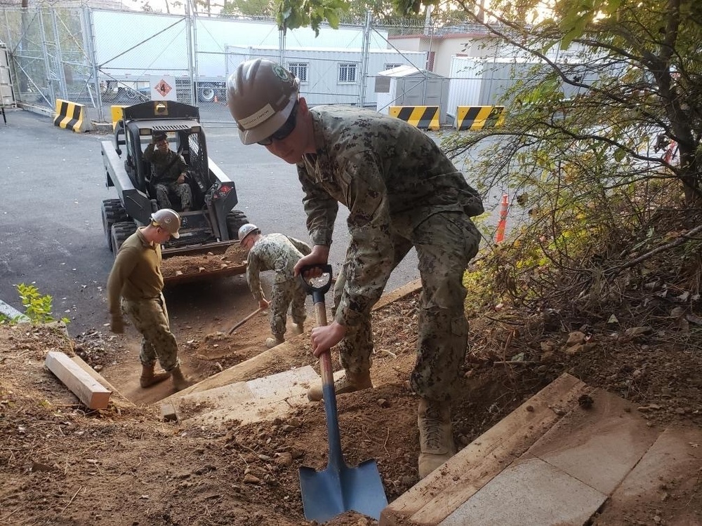 U.S. Navy Seabees deployed with NMCB-5's Detail Chinhae continue to support Commander, Fleet Activities Chinhae