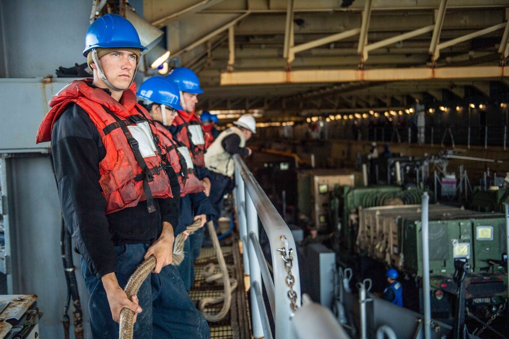 USS Harpers Ferry Conducts Well Deck Operations