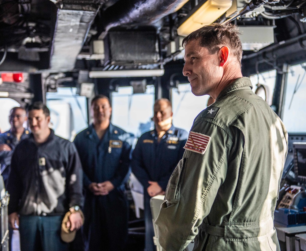 Rear Adm. John Gumbleton Visits USS Harpers Ferry