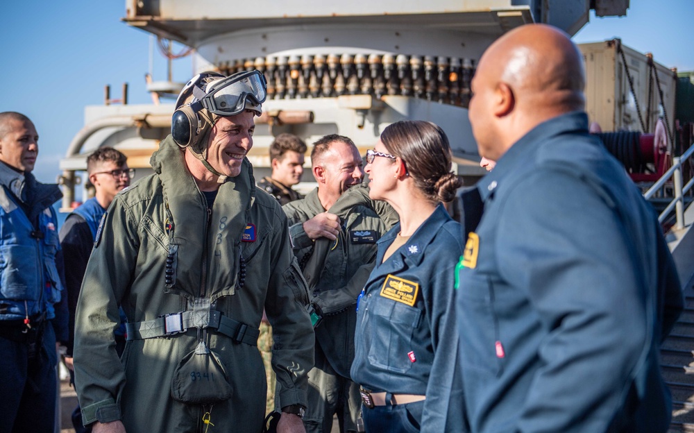 Rear Adm. John Gumbleton Visits USS Harpers Ferry