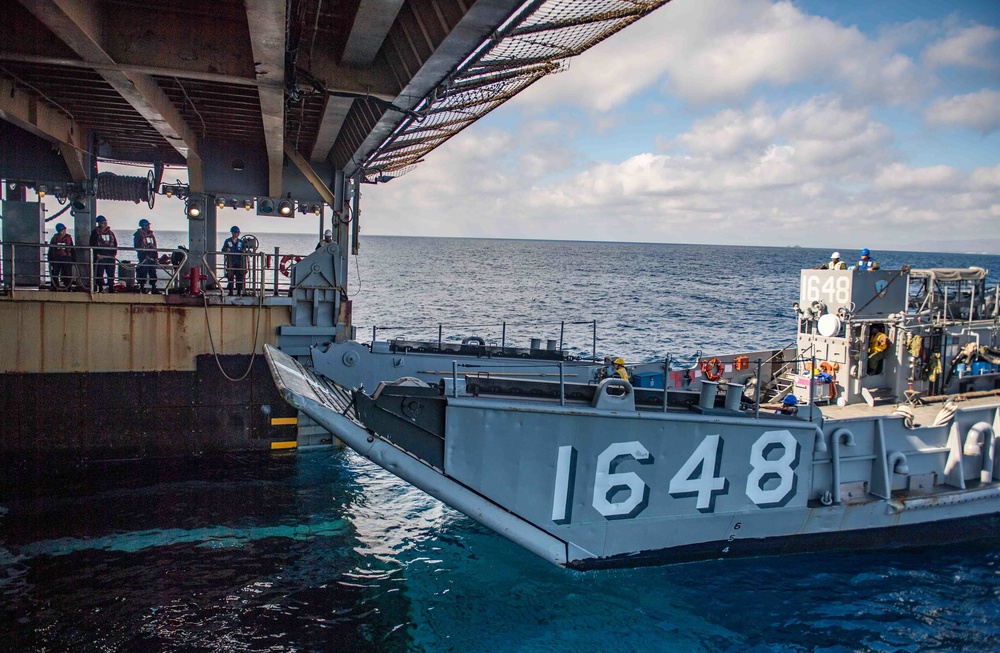 USS Harpers Ferry Conducts Well Deck Operations