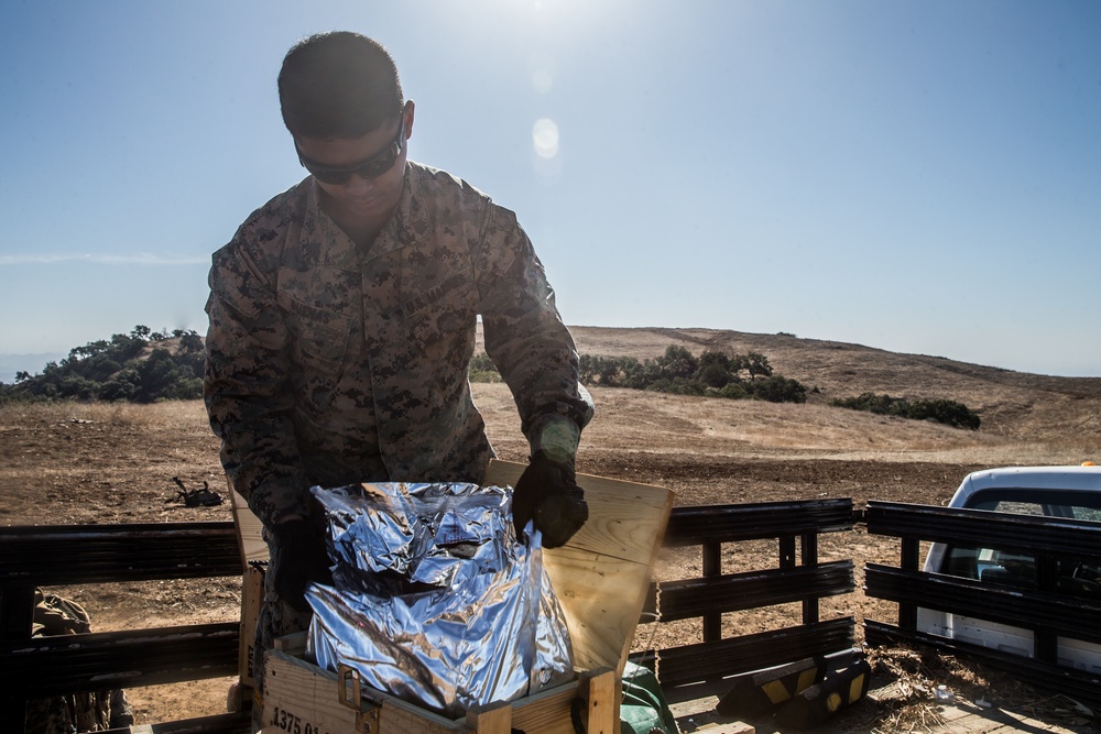 EOD Marines conduct large destruction range