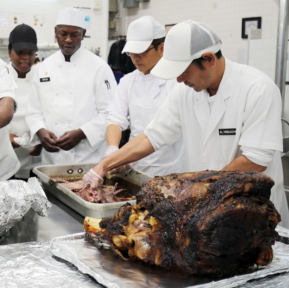 Camp Zama Dining Facility serves Thanksgiving meal