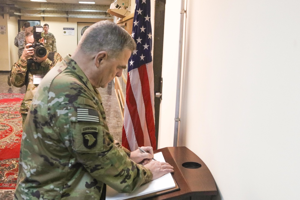 Chairman of the Joint Chiefs of Staff Army Gen. Mark A. Milley Visits Troops in Iraq