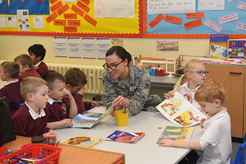 Team Mildenhall Airmen read to local school children