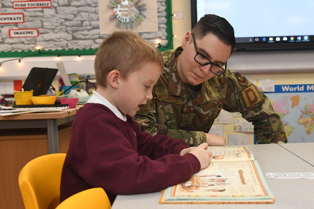 Team Mildenhall Airmen read to local school children