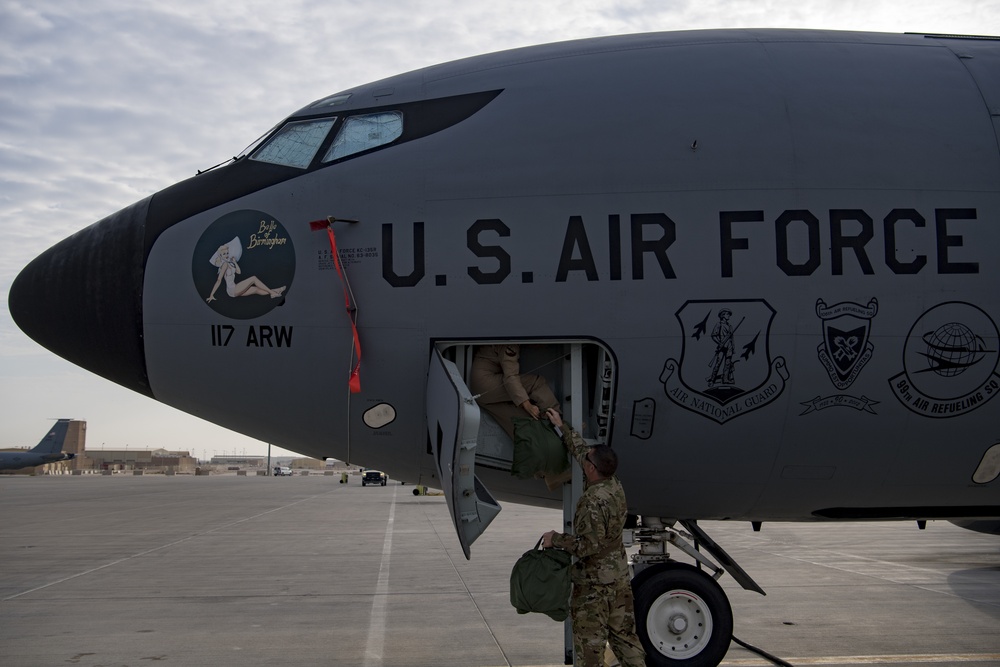 KC-135 AOR refueling mission