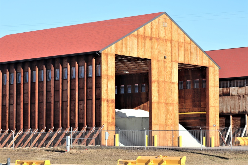 New salt-sand storage facility in use at Fort McCoy