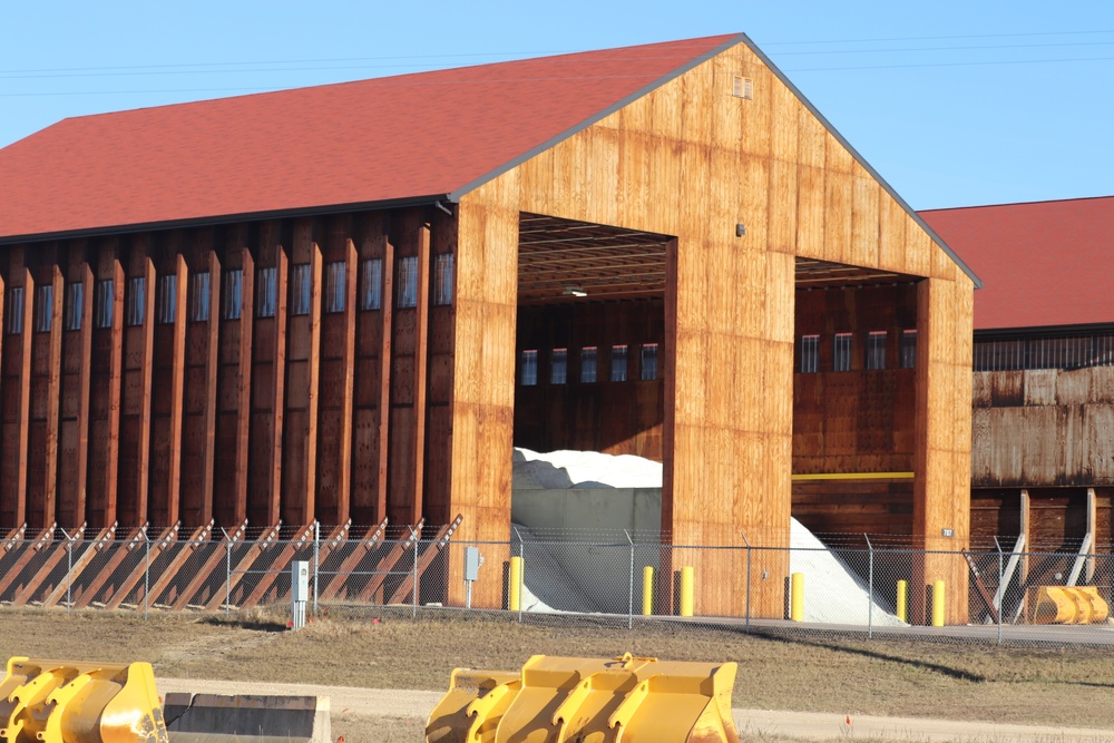 New salt-sand storage facility in use at Fort McCoy