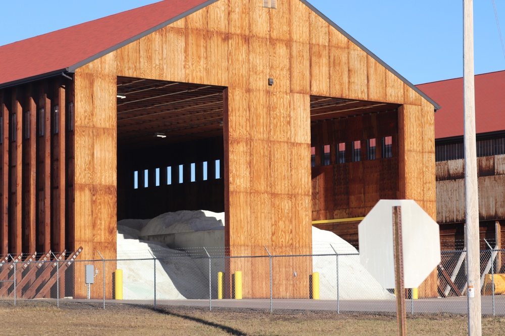 New salt-sand storage facility in use at Fort McCoy