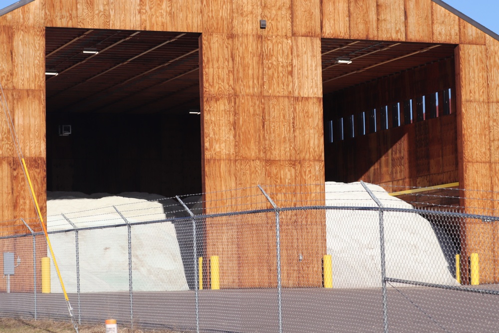 New salt-sand storage facility in use at Fort McCoy