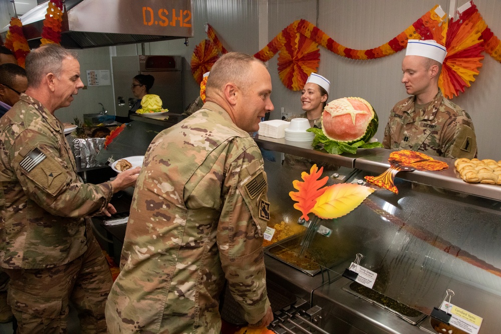 Deployed Soldiers Celebrate Thanksgiving
