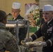 16th CAB Leadership Serve Soldiers at Raptor DFAC