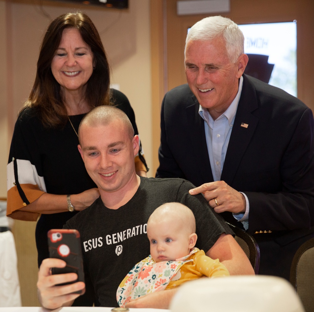 VP Pence Gives Thanks To Beaufort Marines, Sailors