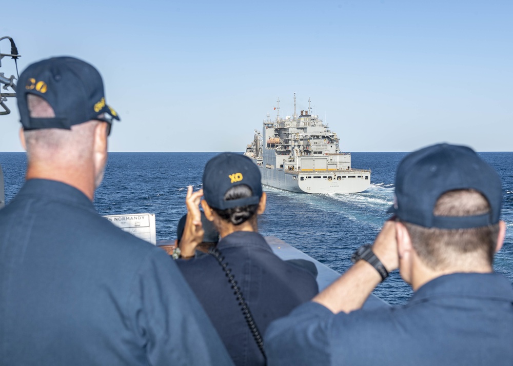 USS Normandy Conducts Underway Replenishment With USNS Alan Shepard