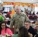 Command Sgt. Maj. Brian Hester greets troops on Thanksgiving