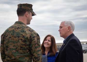 VP Mike Pence Departs MCAS Beaufort