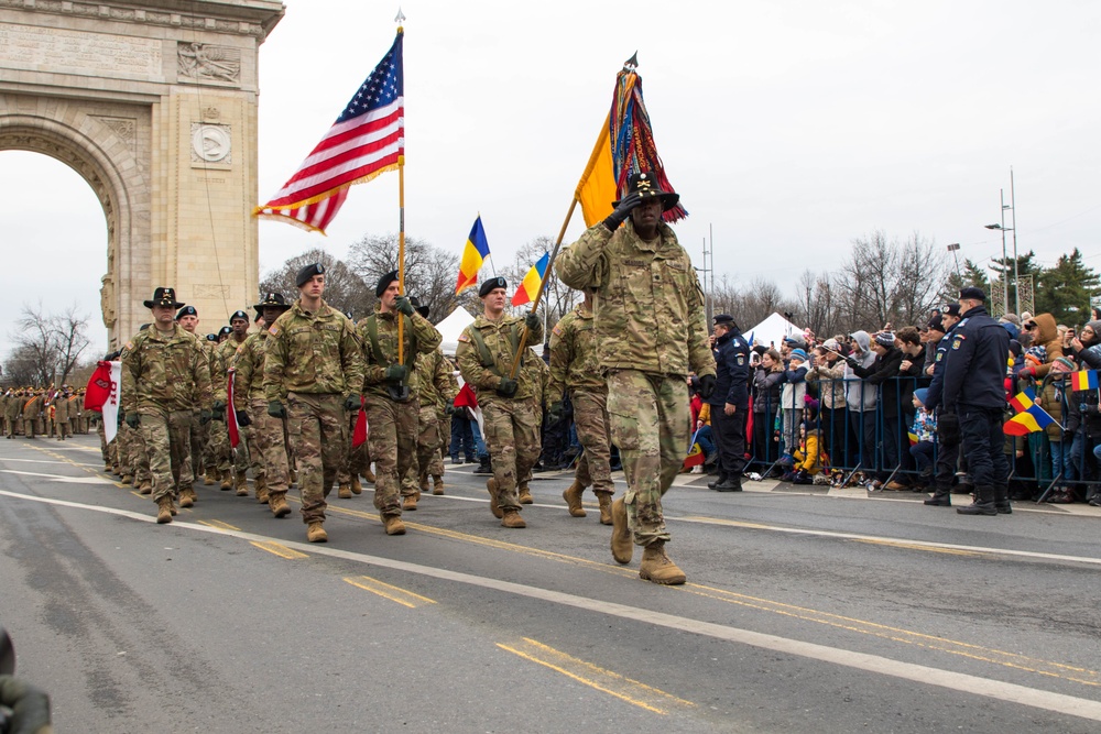 1-5 CAV attend Unification Day parade in Romania