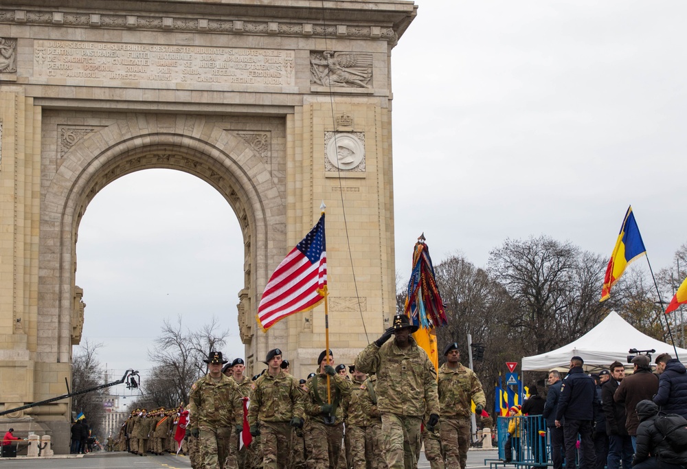 1-5 CAV attend Unification Day parade in Romania