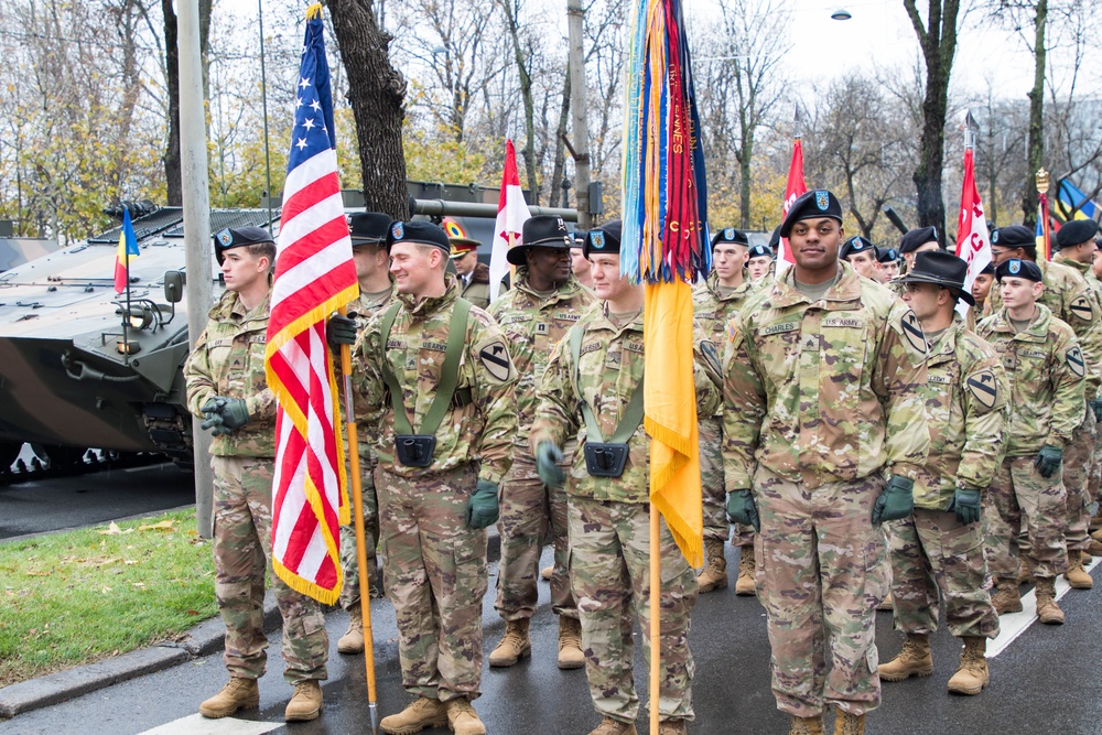 1-5 CAV attend Unification Day parade in Romania