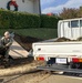 U.S. Navy Seabees deployed with NMCB-5's Detail Atsugi construct a loading dock at the Navy Exchange, Naval Air Facility Atsugi