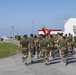 MTACS-18 Marines run to celebrate the 244th Marine Corps birthday