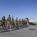 MTACS-18 Marines run to celebrate the 244th Marine Corps birthday