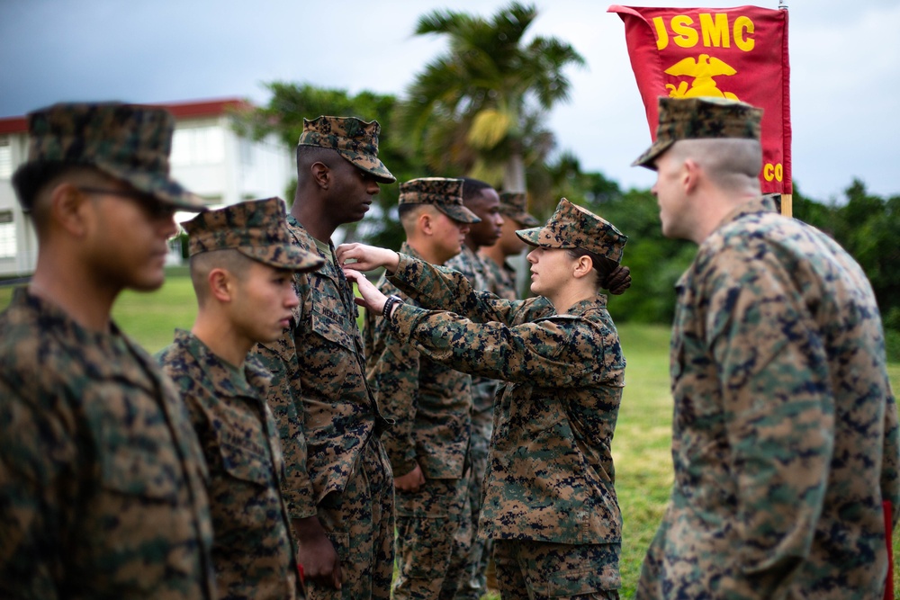 Marine promotions for Headquarters Company, Headquarters Battalion, 3rd Marine Division