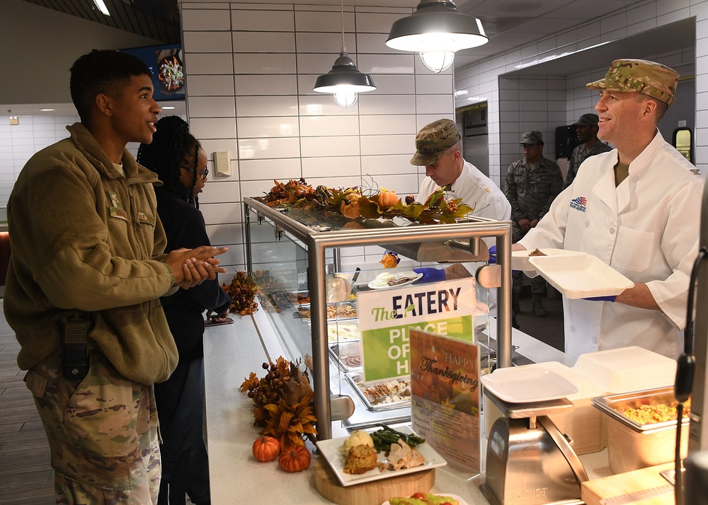 Wing leadership serve Airmen