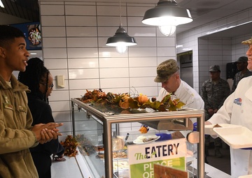 Wing leadership serve Airmen