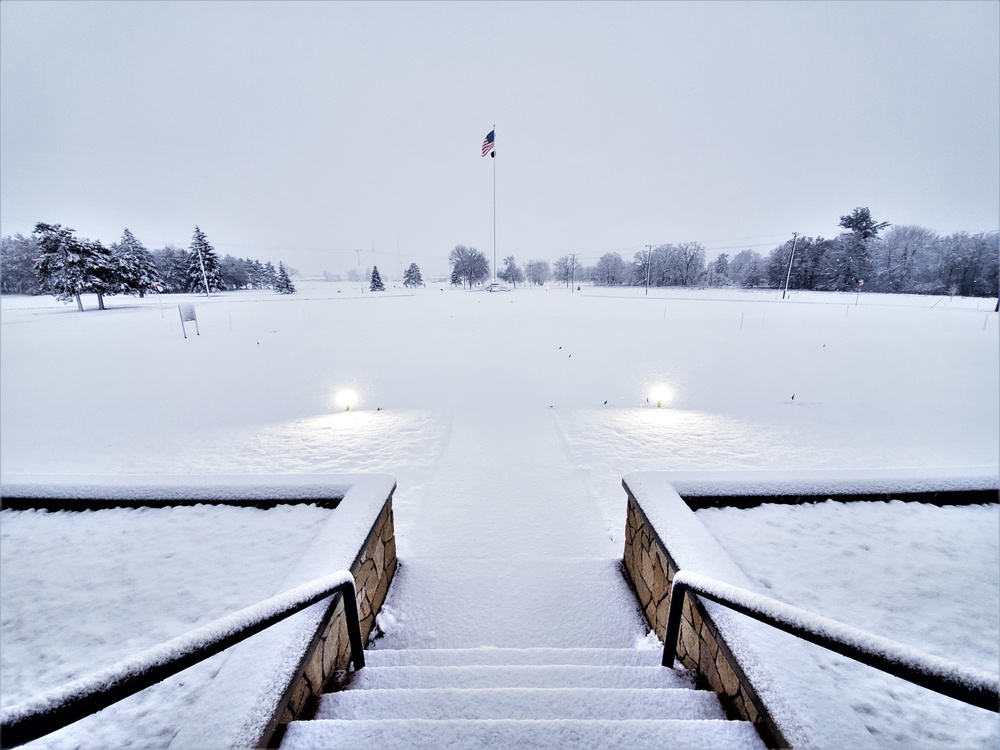 American Flag and Fort McCoy