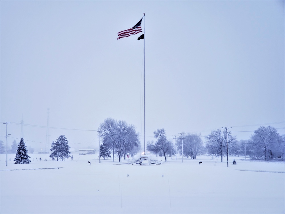 American Flag and Fort McCoy